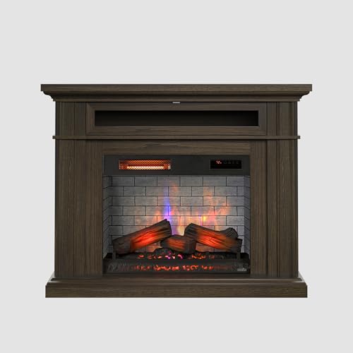 duraflame® Electric Fireplace Wall Mantel with Infrared Heater and Remote Control, Waverly Oak Duraflame