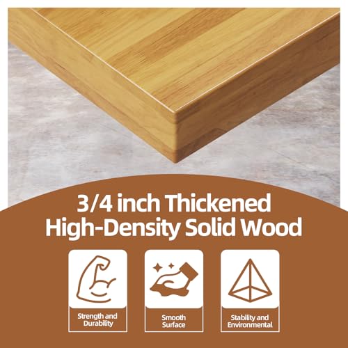 60'' Adjustable Workbench, Solid Wood Work Bench Table with Wheels and Power Outlet, Rolling Workbench Large Load Capacity Garage Workbench for Workshop,Office,Home climblocka