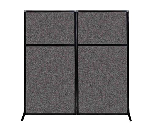Versare Workstation Partition | Portable Wall Divider | Modern Office Cubicle | Free Standing Privacy Screen | Flexible Work Space | 66" x 70" Charcoal Gray Fabric Panels VERSARE
