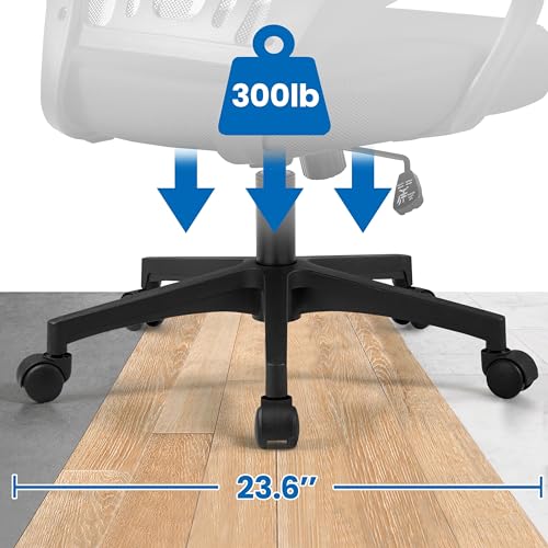 Yaheetech Mid-Back Mesh Office Chair Adjustable Ergonomic Computer Task Chair Swivel Rolling with Lumbar Support Armrest for Home Office Work Study, Black Yaheetech