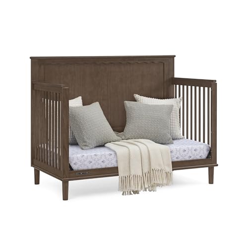 Delta Children Penelope 6-in-1 Convertible Crib - Greenguard Gold Certified, Teak Brown