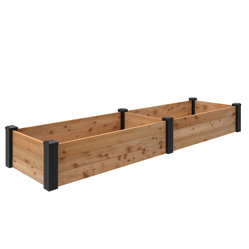 Outdoor Essentials Haven 2 ft. x 8 ft. Natural Cedar Raised Garden Bed Outdoor Essentials