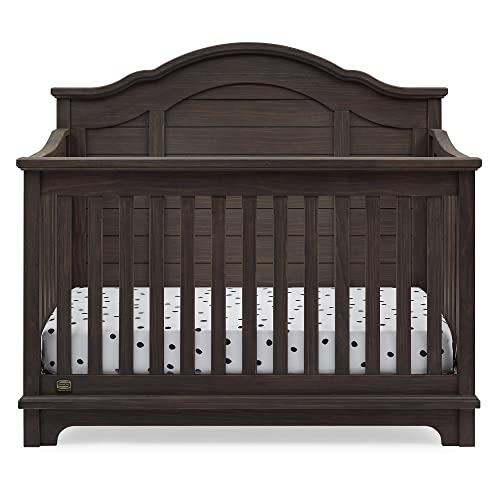 Delta Children Simmons Kids Asher 6-in-1 Convertible Crib with Toddler Rail, Rustic Grey Delta Children