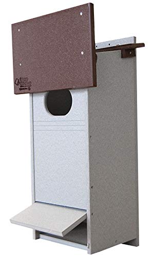 Amish Made Recycled Plastic Wood Duck House, Brown and Gray BestNest