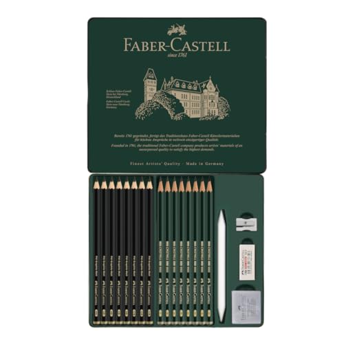 Faber-Castell Graphite Pencil Pitt Mat - 8pcs. and 9000 8pcs. in tin Faber-Castell