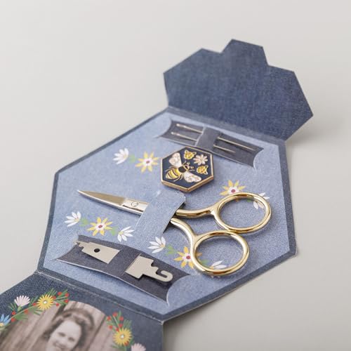 Ingrid's Wildflowers - an Heirloom Embroidery Kit by Missouri Star | Includes 20 Wildflower Designed Peel & Stitch Washaway Sheets, Colored Floss, Needles, Hoop, and Other Tools Needed for Embroidery