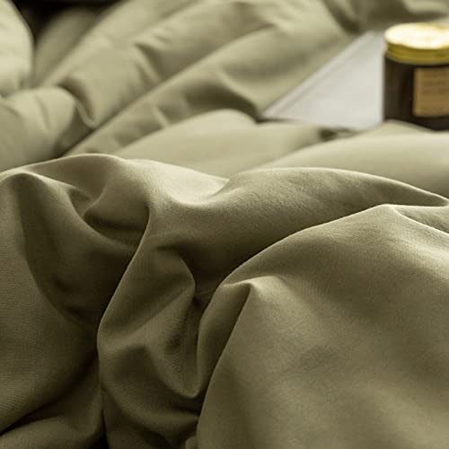 ROSGONIA Comforter Full Size for Girls Boys Teens Olive Green, 3pcs (1 Olive Comforter & 2 Pillowcases), Lightweight Dorm Bedding Blanket Quilts ROSGONIA