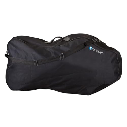 EarthLite Portable Massage Chair Package Vortex - Portable, Compact, Strong and Lightweight incl. Carry Case, Sternum Pad & Strap (15lbs), Black EarthLite