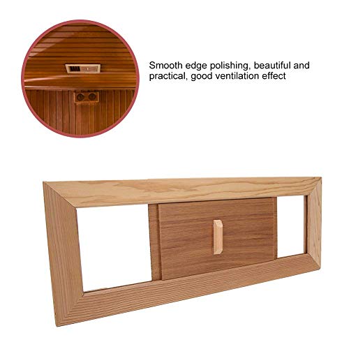 Air Ventilation Panel, Cedar Wood Adjustable Steam Room Sauna Room Air Vent Slab, Air Vent Grille Sauna Accessory, Used for Ventilation Plate In Sauna or Steam Room, 13.4x5.1x0.4 Inch Niiyen