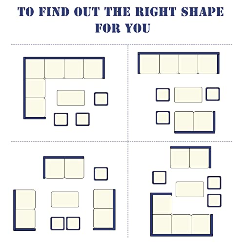 Solaste 7 Piece Patio Furniture Set, All Weather Wicker Patio Conversation Sets with Cushion Seat & Pillows, Outdoor Dining Set, Patio Furniture Outdoor Sectional, Grey Solaste