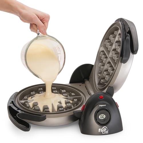 Presto Ceramic Flipside Belgian Waffle Maker, 7 inches (Pack of 1), BlackGray Presto