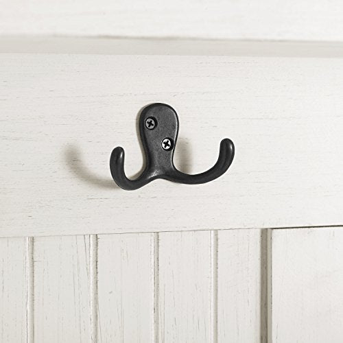 Crosley Furniture Seaside Hall Tree with Shoe Rack Bench and Coat Hooks for Hanging Storage, Distressed White Crosley Furniture