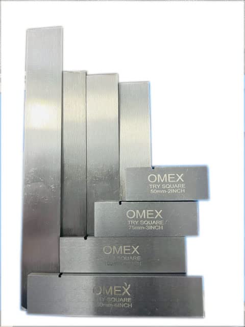 OMEX PRECISION STEEL HARDENED SQUARE SET GROUND MACHINIST TOOL 2" 3" 4" 6" NEW DIN875 I PLASTIC BOXED AI
