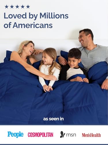 Full Size, Navy Blue/SkyBlue Alternative Down Comforter - Warm, Lightweight & Breathable Hotel Quality Bedding Set for Men, Women, Kids & Teens - All Season Cooling Microfiber Duvet Insert Comforter CGK Unlimited