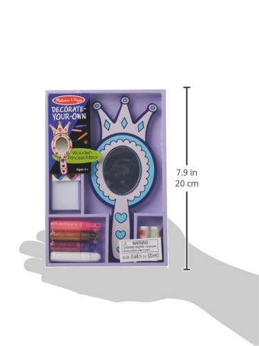 Melissa & Doug Decorate-Your-Own Wooden Princess Mirror Craft Kit Melissa & Doug