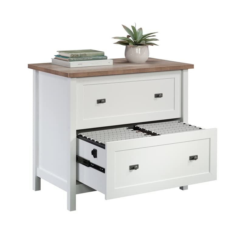 Sauder Cottage Road Engineered Wood Lateral File Cabinet in White Finish Sauder