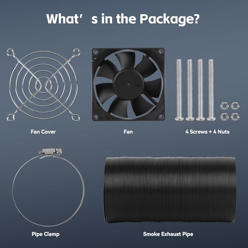 UniTak3D Smoke Exhaust Kit with Efficient Ventilation 4500RPM Fan and Pipe,Exhaust Smoke&Odors,Fan Fume Extraction Kit Exhaust Fan for Laser Engraver and 3D Printer Enclosure Tent Cover UniTak3D
