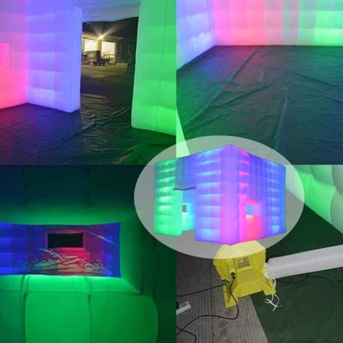 16FT Inflatable Club Night Party Tent with LED Light and Blower Adjustable to Multiple Colors Inflatable Night Club Tent for Adults SAYOK