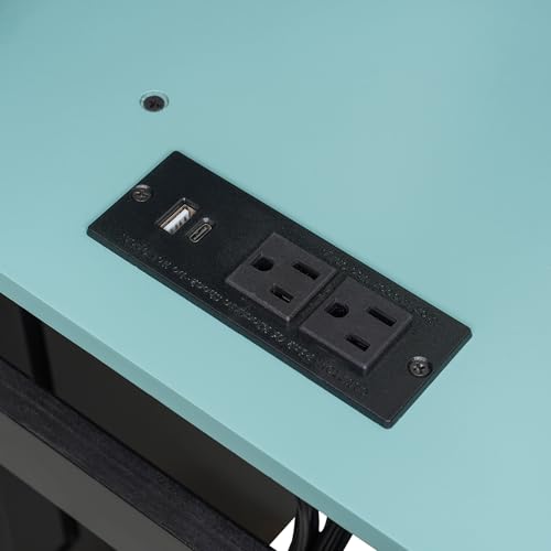 Bellemave Full Loft Bed with Height-Adjustable Desk,Wardrobe,Ample Storage Space,and RGB Light, Gaming loft Bed with Desk, Black+Blue Bellemave