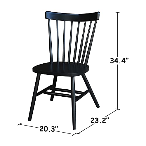 International Concepts Copenhagen Chair with Plain Legs, Black IC International Concepts