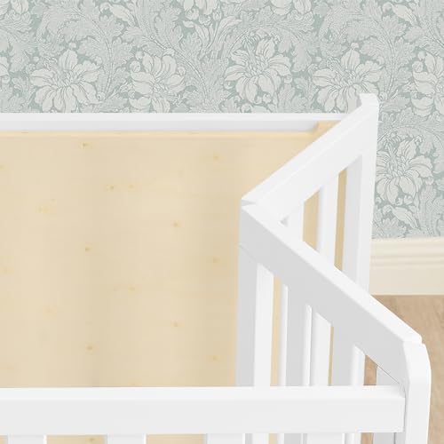 Simmons Kids Aria Full Size Portable Folding Crib - Greenguard Gold Certified, Bianca White