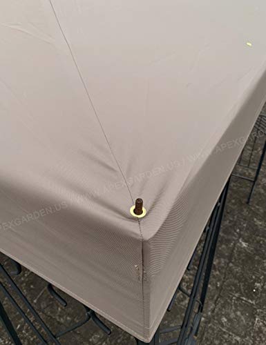 APEX GARDEN Replacement Canopy Top for 10' x 12' Monterey Gazebo #L-GZ288PST-4H / L-GZ288PST-4D APEX GARDEN