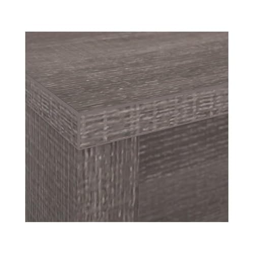 Pemberly Row Modern U-Shaped Engineered Wood Desk with Hutch File and Bookcase, Fully Reversible Unit, Assembly Required, for Home Office, in Bark Gray Finish Pemberly Row