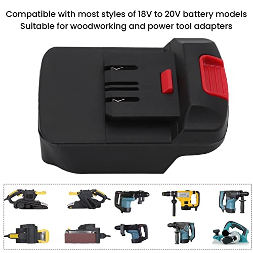 18V to 20V Battery Adapter Converter for Woodworking Power Tool, Premium, Multiple Functions, with Original Machine, Easy to Use for Portable Convenience WGFOIP