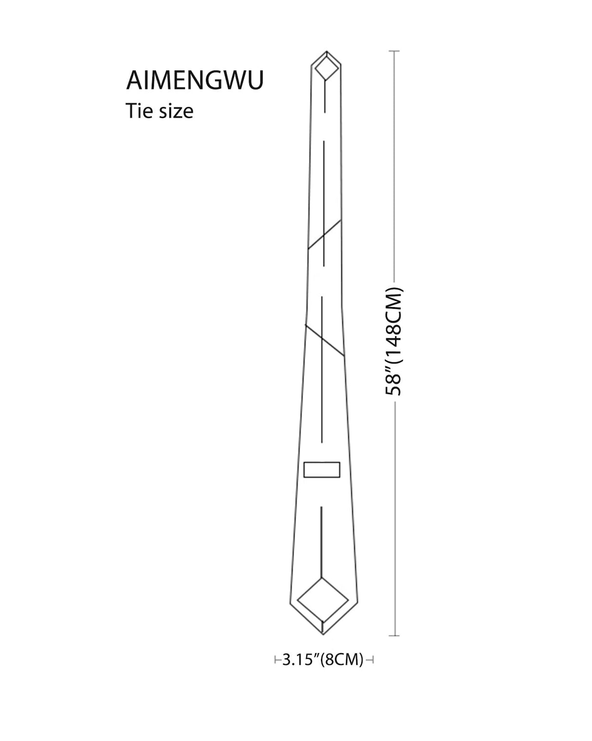 DecTwig Men's Ties Solid Color Formal Neckties 3.15" (8CM) White Ties For Men DecTwig