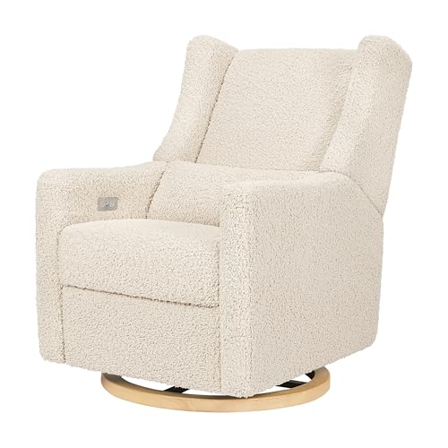 Kiwi Glider Recliner w/Electronic Control and USB | in Almond Teddy Loop w/Light Wood Base, Greenguard Gold Certified