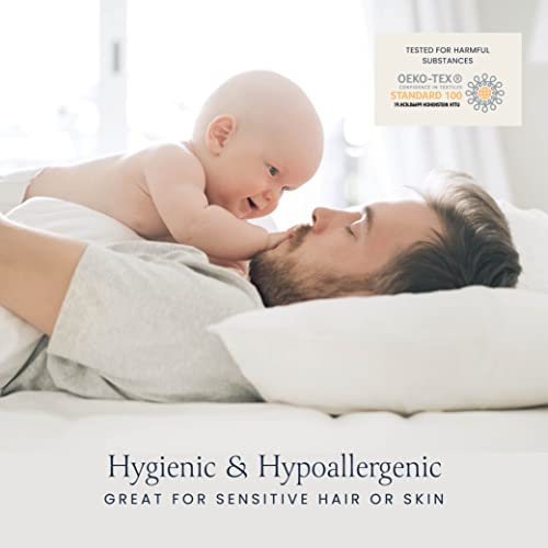 BELADOR Silky Soft King White Sheet Set -Luxury 6 Piece Bed Sheets for King Size Bed, Secure-Fit Deep Pocket Sheets with Elastic, Breathable Hotel Sheets & Pillowcase Set, Wrinkle Free Oeko-Tex Sheet