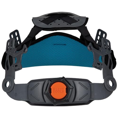 Klein Tools 60347 Hard Hat, Vented Full Brim, Class C, Premium KARBN Pattern, Rechargeable Lamp, Padded Sweat-Wicking Sweatband, Top Pad Klein Tools