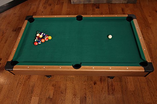 Mizerak Dynasty Space Saver 6.5' Billiard Table with Leg Levelers, Automatic Ball Return, and Classic Green Nylon Cloth Mizerak