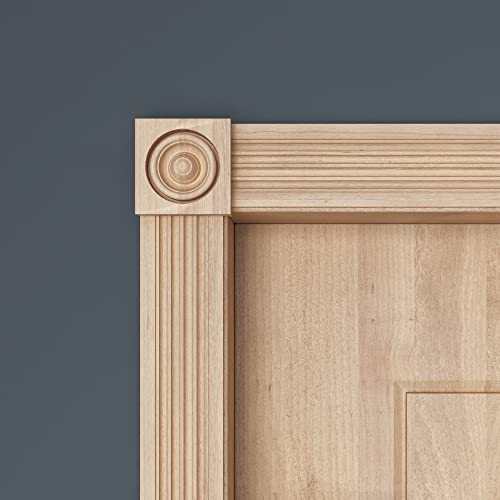 1820-4FTWHW Fluted Unfinished White Hardwood Casing Moulding ORNAMENTAL