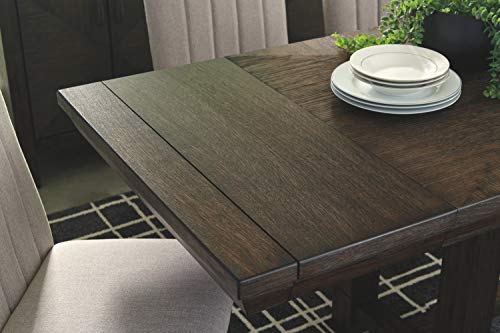 Signature Design by Ashley Dellbeck Casual Rectangular Dining Extension Table, Seats up to 8, Dark Brown Signature Design by Ashley