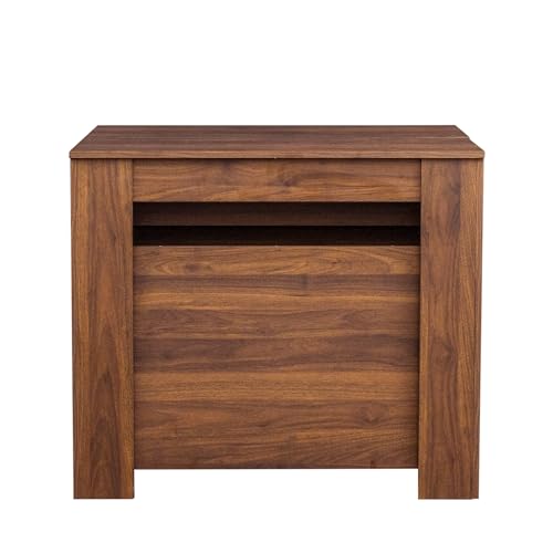 Extendable Console Dining Room Table, 20.08(118.5) x35.4 in Space Saving Expandable Table with Adjustable Length,for 2-12 People, Modern Multifunctional Furniture Meeting (Walnut) MoBtovs