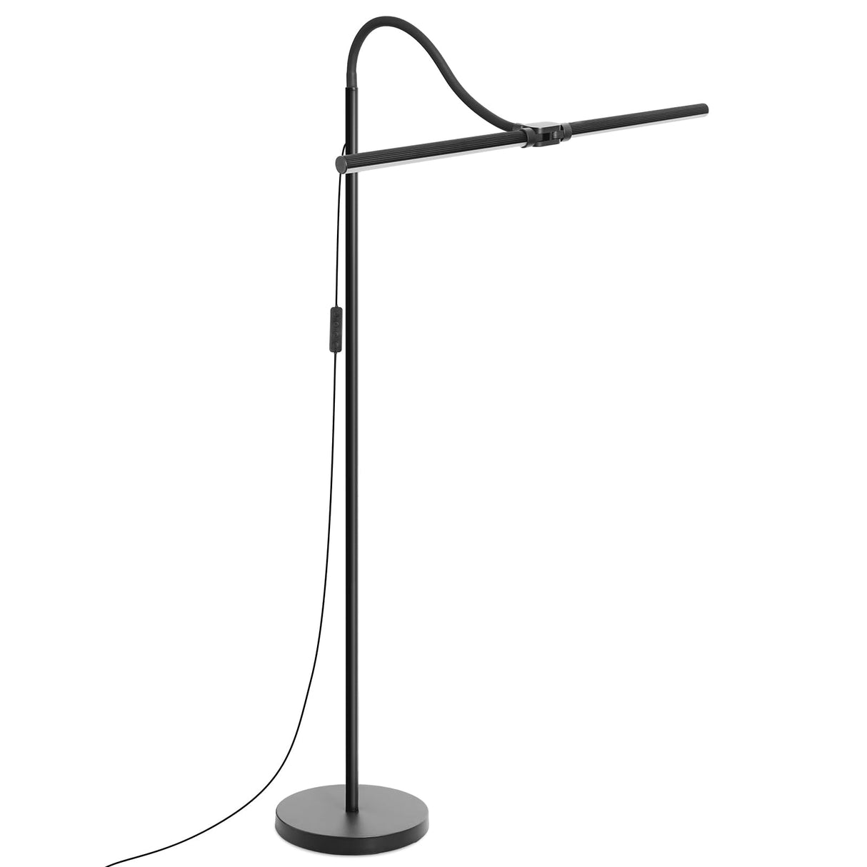 LED Floor Lamp, 15W/1800LM Bright Reading Floor Lamp for Office with Double Head, Adjustable Gooseneck Dimmable Modern Standing Light for Lash Extension Craft, Eye Caring Floor Lamps for Living Room Seaside village