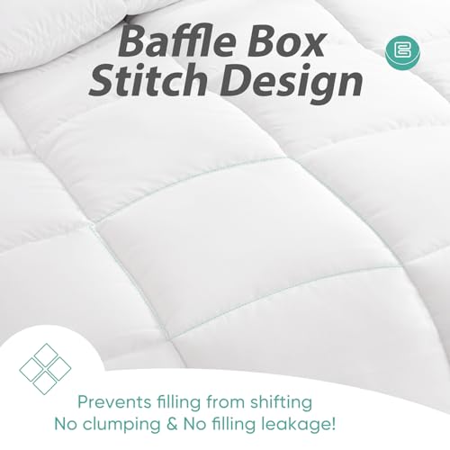Minoroty Twin Comforter Duvet Insert - All Season Down Alternative Quilted Bed Comforters Twin Size with Corner Tabs - Machine Washable - White Minoroty