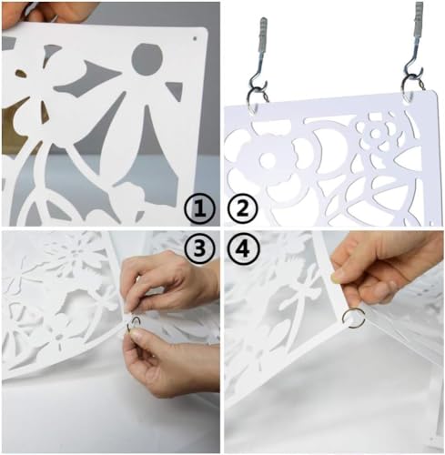 12+4PCS KEIBIKEIDI Hanging Room Divider Screens Made of Environmentally PVC, Simple and Modern White Hanging Panel Screen for Decoration Home, Livingroom,Bedroom, Kitchen, Dining Room,Hotel and Bar KEIBIKEIDI