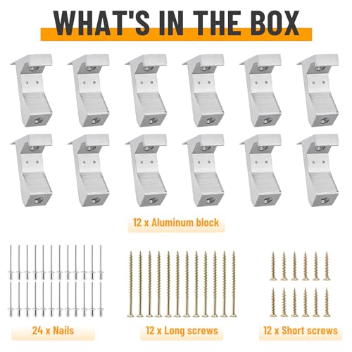 Venussar Squeaky Floor Repair Kit - Pack of 12 Aluminum Alloy Floor Repair Tool, Wood Floor Repair Kit for Eliminating Squeaky Floor Sounds Venussar