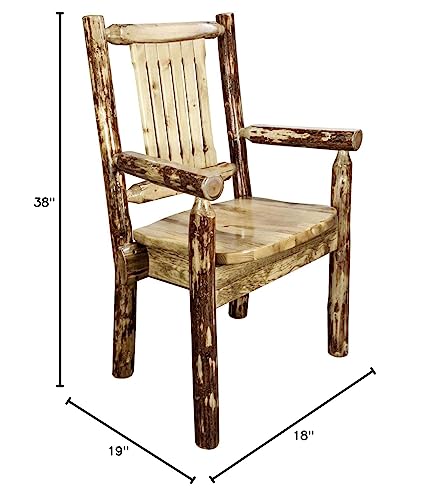 Montana Woodworks Log Furniture - Captain Chair - Glacier Country Collection Montana Woodworks