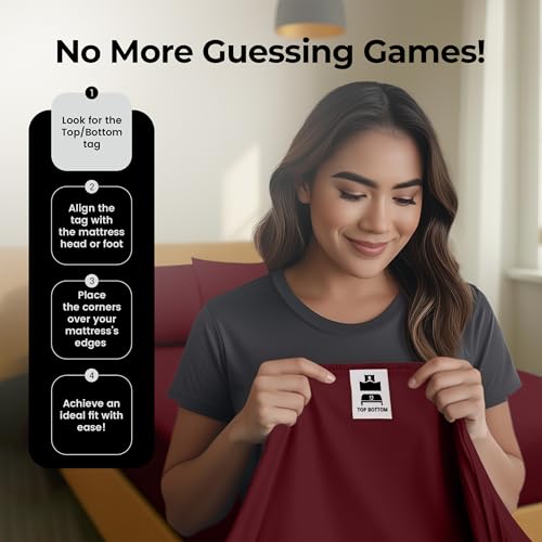Utopia Bedding Full Fitted Sheet - Bottom Sheet - Deep Pocket - Soft Microfiber - Shrinkage and Fade Resistant - Easy Care -1 Fitted Sheet Only (Red Burgundy) Utopia Bedding