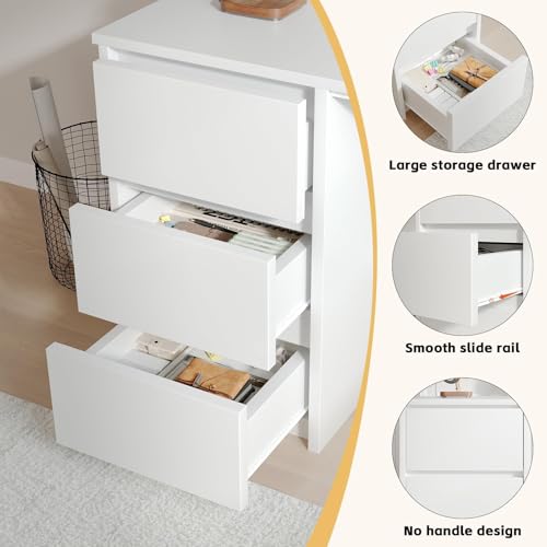 MaverickFurni 60 Inch Computer Desk with Shelves & Hutch, Home Office Desk with 3 Storage Drawers for Bedroom Work, Study Writing Table for Small Spaces, Adjustable feet, White MaverickFurni
