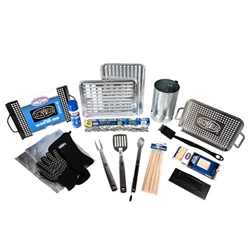 Kingsford Extreme Heat BBQ Grill Gloves, 2 Count | Heat Resistant Barbecue Gloves | The Ultimate Heat Barrier Silicone Grilling Gloves with Anti-Slip Safe Grip, Black, 1 Size Fits All Kingsford