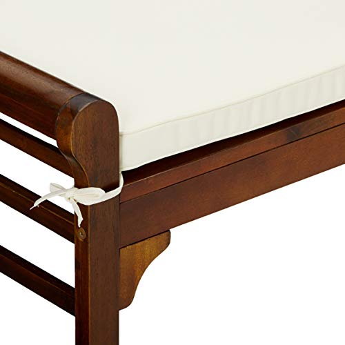 Christopher Knight Home Nelson Wood Bench with Cushion, Rich Mahogany Christopher Knight Home