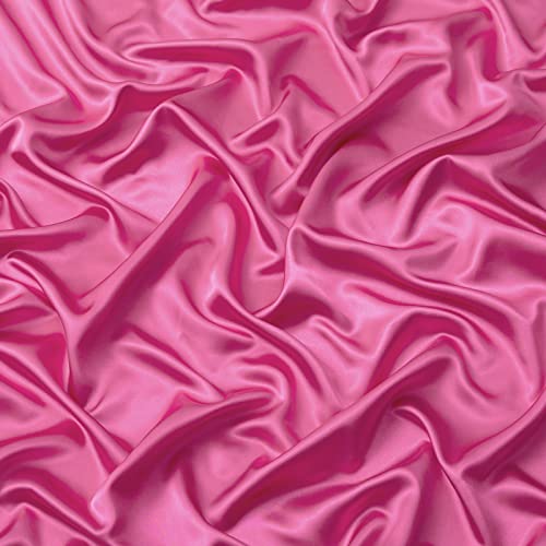 VACVELT 3pcs Extra Deep Pocket Satin Fitted Sheet Set Full Bed Set, Hot Pink Bottom Sheet Fit 18-24 Inch Deep Pocket Mattress, Silky Bedding Set Soft & Ultra Deep Fitted Sheet & 2 Pillowcase VACVELT