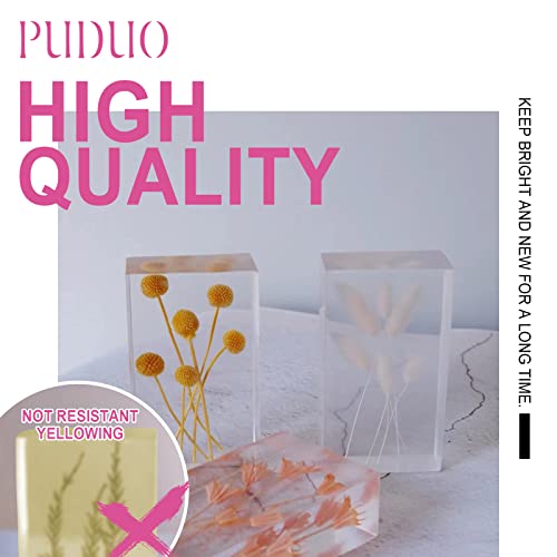 Epoxy Resin Crystal Clear Art 2 Gallon Kit for Coating, Casting, Resin Art, Jewelry, Tabletop, Bar Top, Live Edge Tables, Fast Curing 2 Part Epoxy Casting Resin Kit Puduo