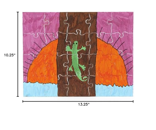 12 Blank Jigsaw Puzzles – 10.25 x 13.25 Inch, 20 Pieces Each – Hygloss DYI Party invites, Perfect for Decorating, Kids' Activities, Arts & Crafts or Party Favors - Puzzle Pieces to Draw On for Crafts Hygloss