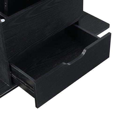 Christopher Knight Home Lucid Wooden Lift Top Coffee Table with Hidden Storage and 4 Stools, Center Table for Living Room with Compartment/Drawer, Multifunctional Table with Casters, Black Christopher Knight Home