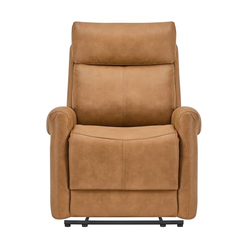 KISLOT Leather Recliner Chair for Adults Wall Hugger RV Recliner with USB Charging Ports Electric Power Reclining Sofa for Living Room Home Theater Seating Bedroom